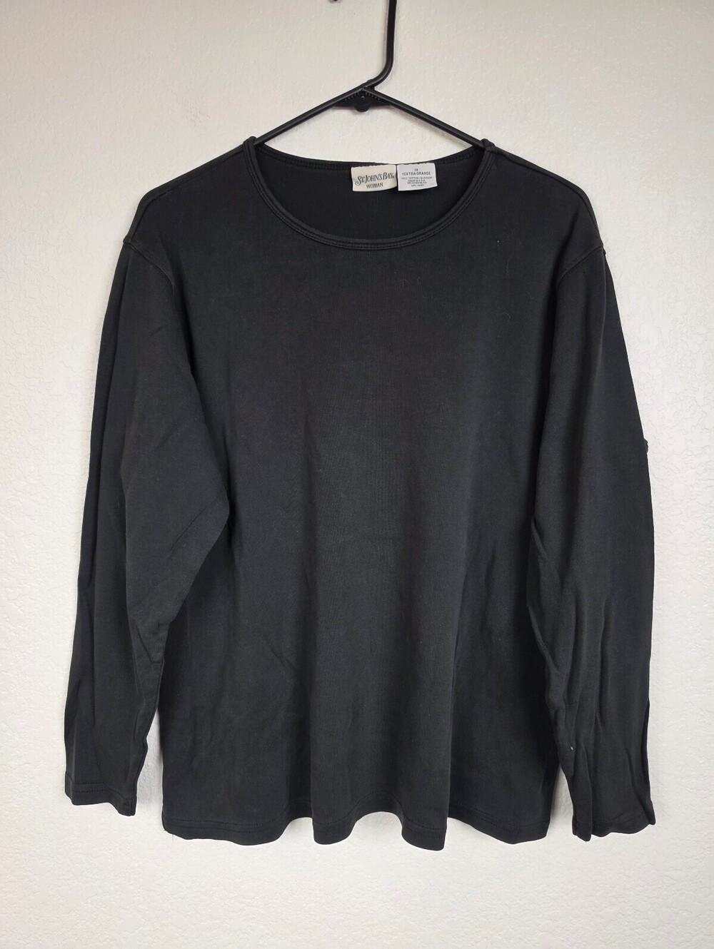 Vintage Black Cotton Long Sleeve Y2K 90s